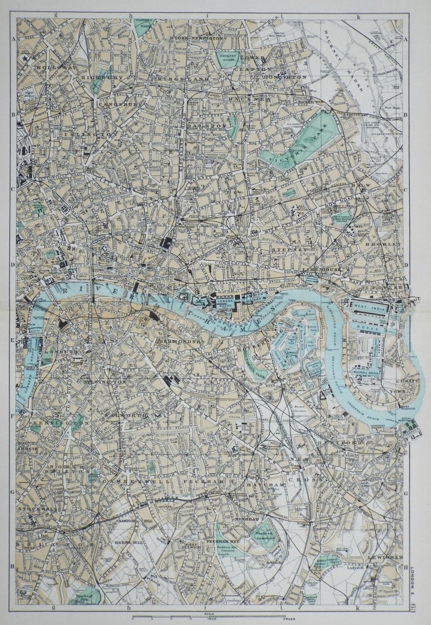 Map of London - East London